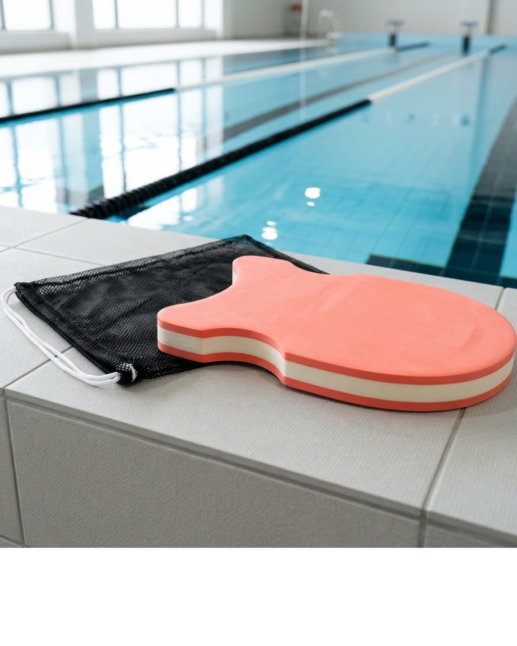 Yalru Crescent EVA Swimming Kickboard 45 cm Coral - Lifestyle view