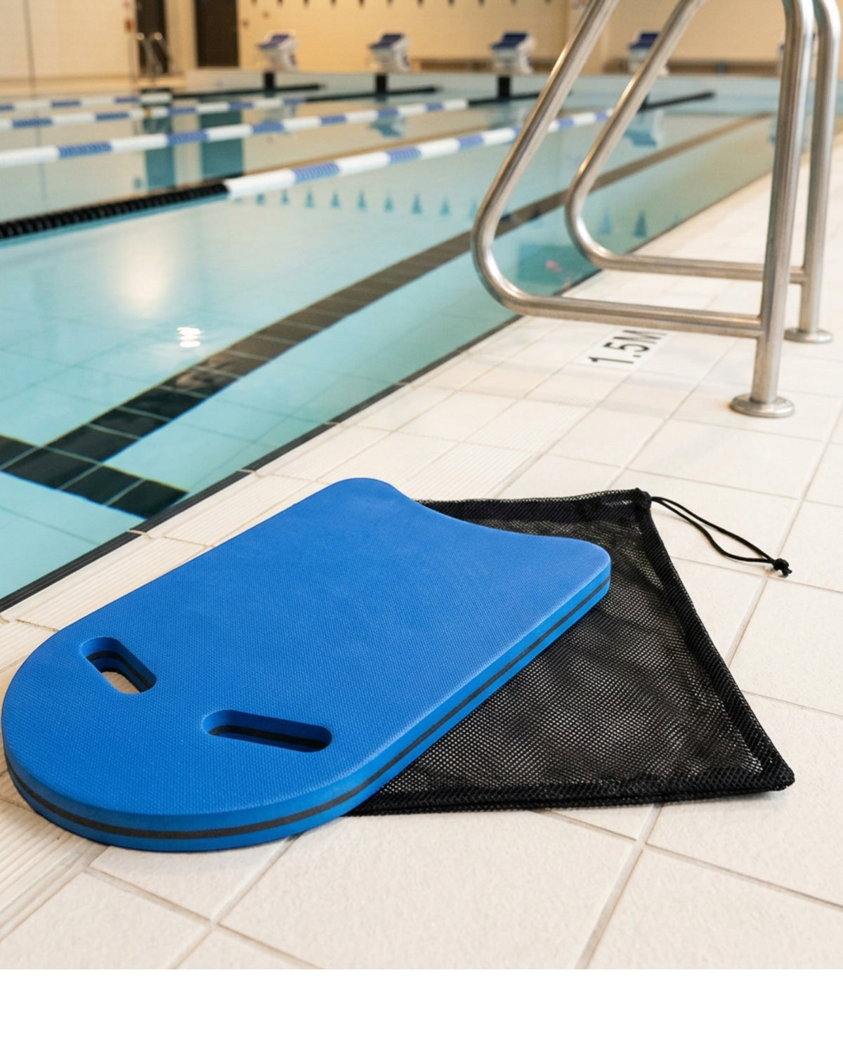 Yalru Dual-Grip EVA Swimming Kickboard 44 cm Cobalt - Lifestyle view